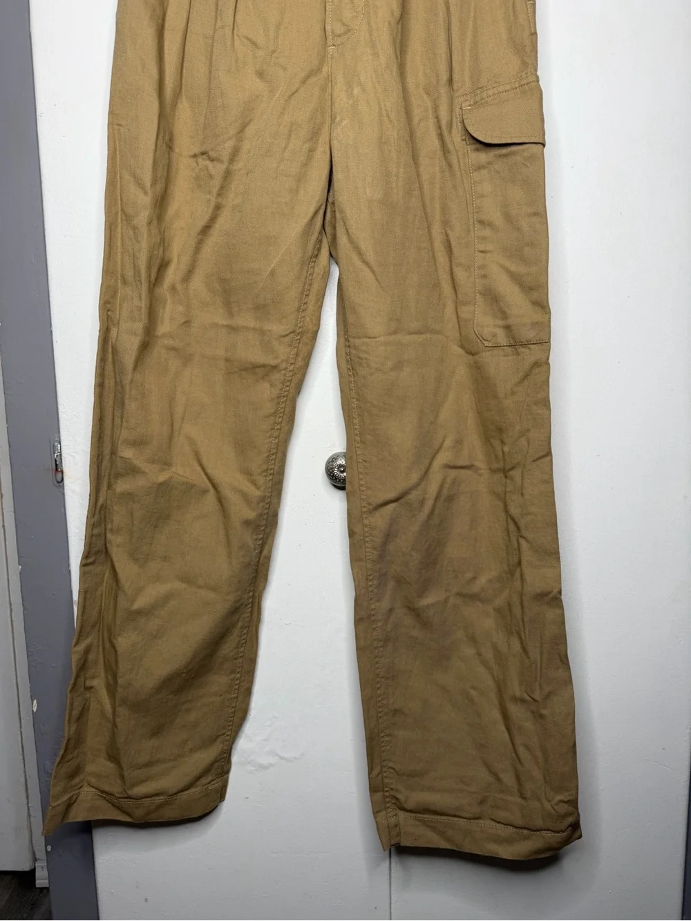 Banana Republic Womens 6 Brown Heritage Explorer Cargo Utility Safari Pant Linen